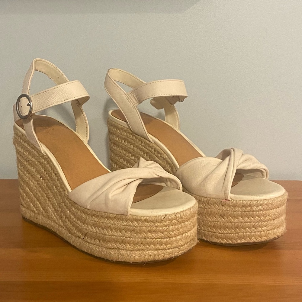 Crown Vintage Cream Espadrille Wedges